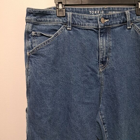 Torrid High Rise Carpenter Classic Denim Feel The Fit Plus Size 18R Coal Mine - Picture 9 of 13